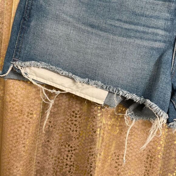 Madewell High Rise Raw Hem Medium Wash Denim Shorts, 32 NWOT - Picture 3 of 6